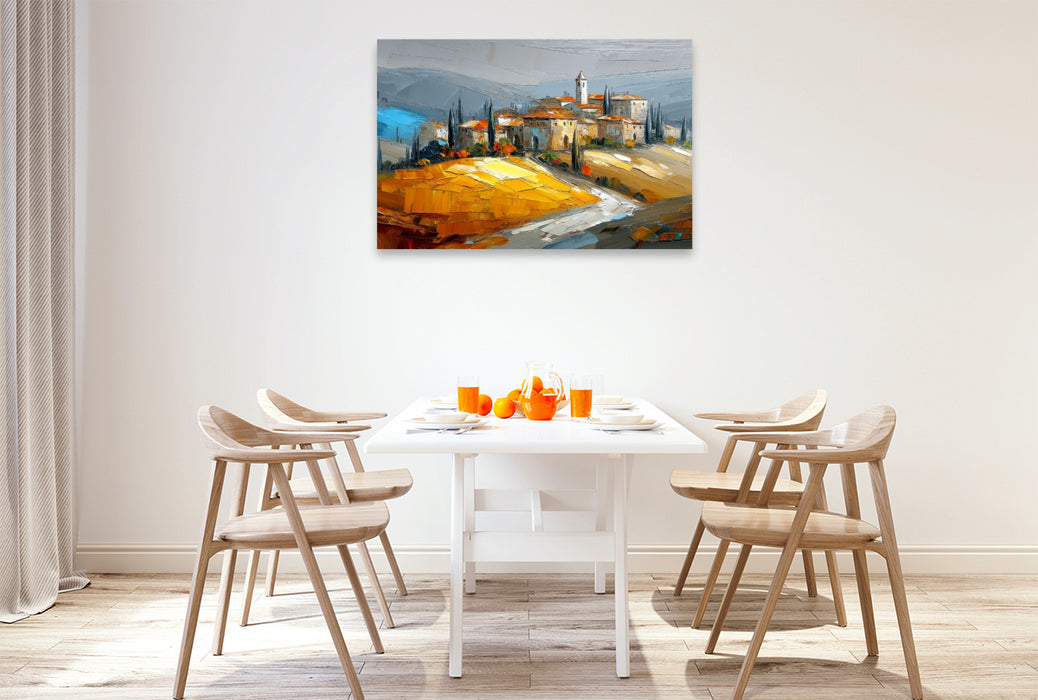 Premium Textil-Leinwand Toskana