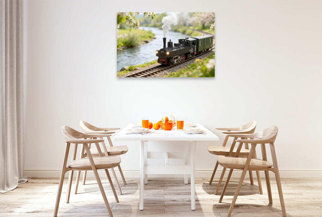 Premium Textil-Leinwand Auf schmaler Spur im Steyrtal