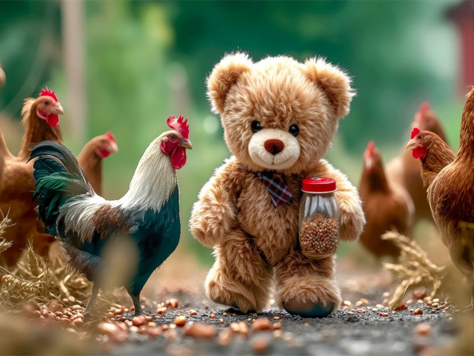 Hühner füttern macht Spaß - CALVENDO Foto-Puzzle'