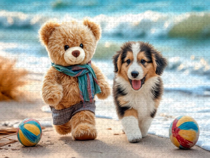 Hier gibt es viel Platz zum Ballspielen und Toben - CALVENDO Foto-Puzzle'