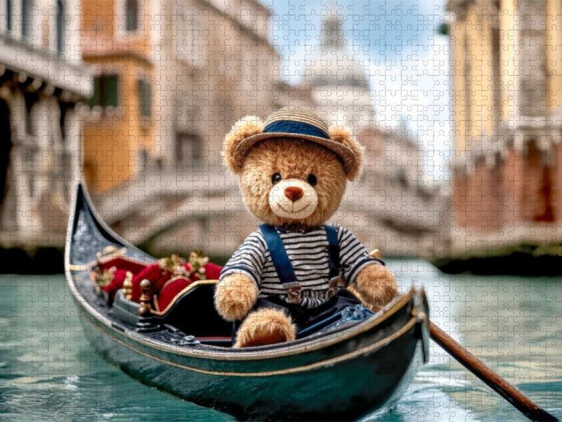 Einmal als Gondoliere durch Venedig - CALVENDO Foto-Puzzle'