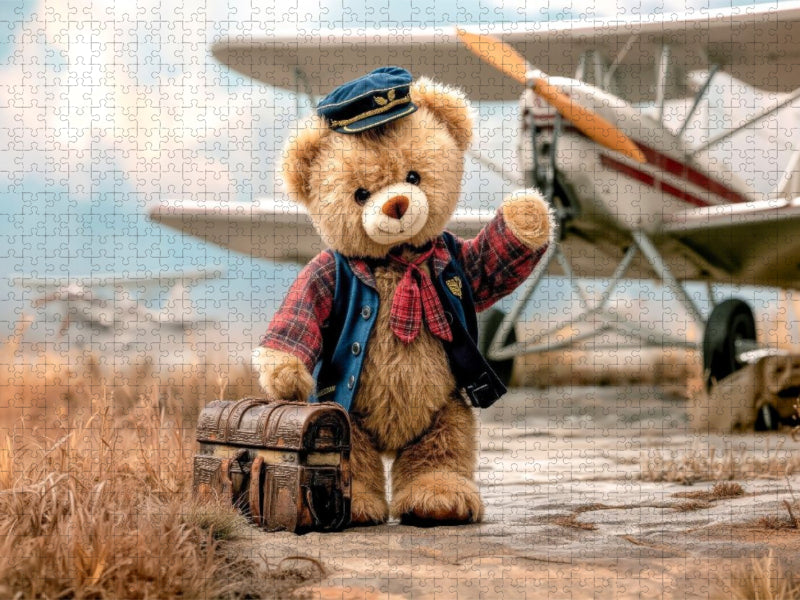 Ein Pilot fliegt um die Welt - CALVENDO Foto-Puzzle'