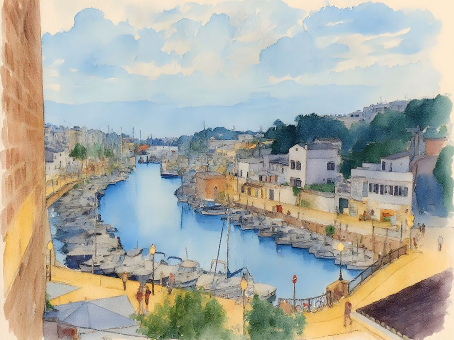 Hafenfjord in Ciutadella - CALVENDO Foto-Puzzle'