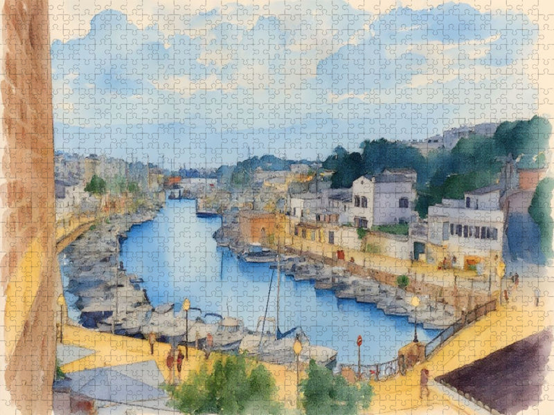 Hafenfjord in Ciutadella - CALVENDO Foto-Puzzle'