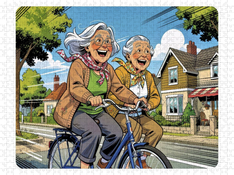 Ein Motiv aus dem Kalender Charmante Rentner im Comic-Stil - CALVENDO Foto-Puzzle'
