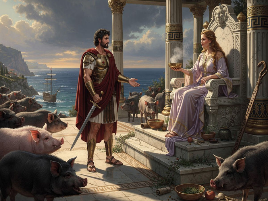 Odysseus bei der Zauberin Circe - CALVENDO Foto-Puzzle'