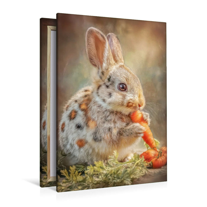 Premium Textil-Leinwand Kaninchen