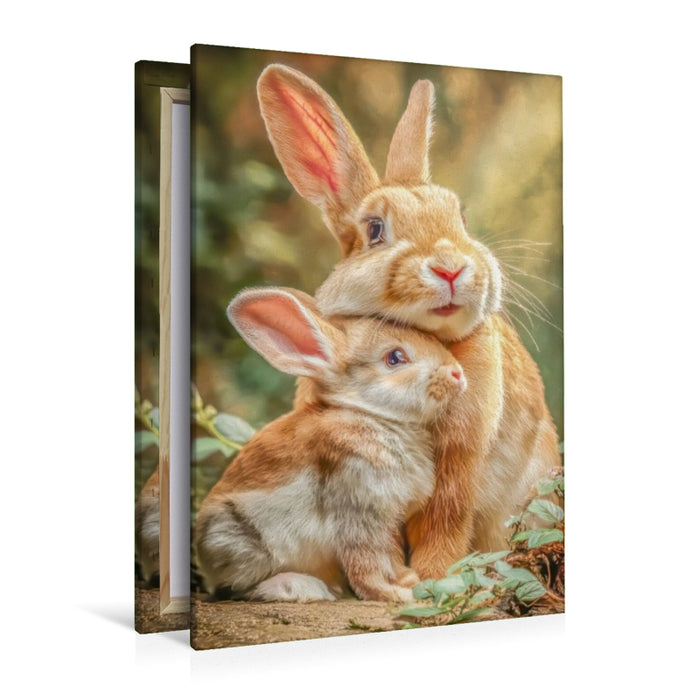 Premium Textil-Leinwand Kaninchen
