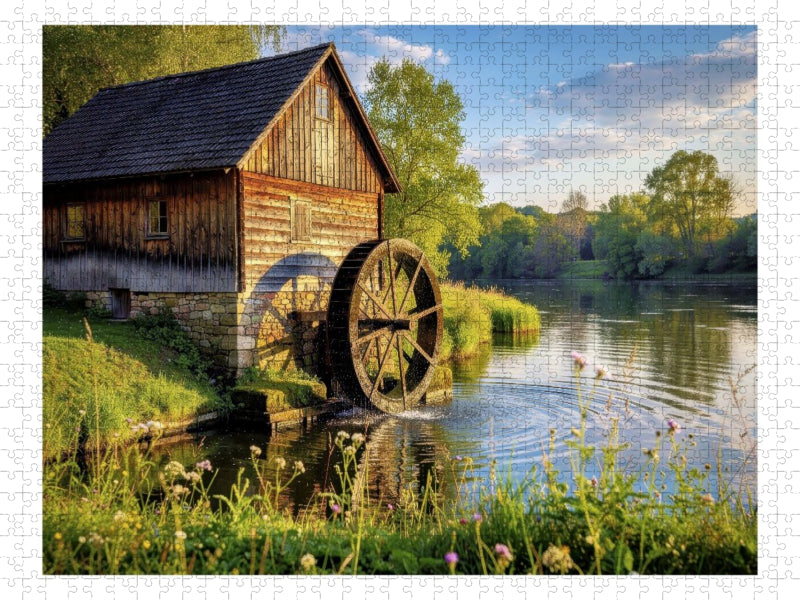 Energie aus Bewegung – die Kraft der Mühle. - CALVENDO Foto-Puzzle'