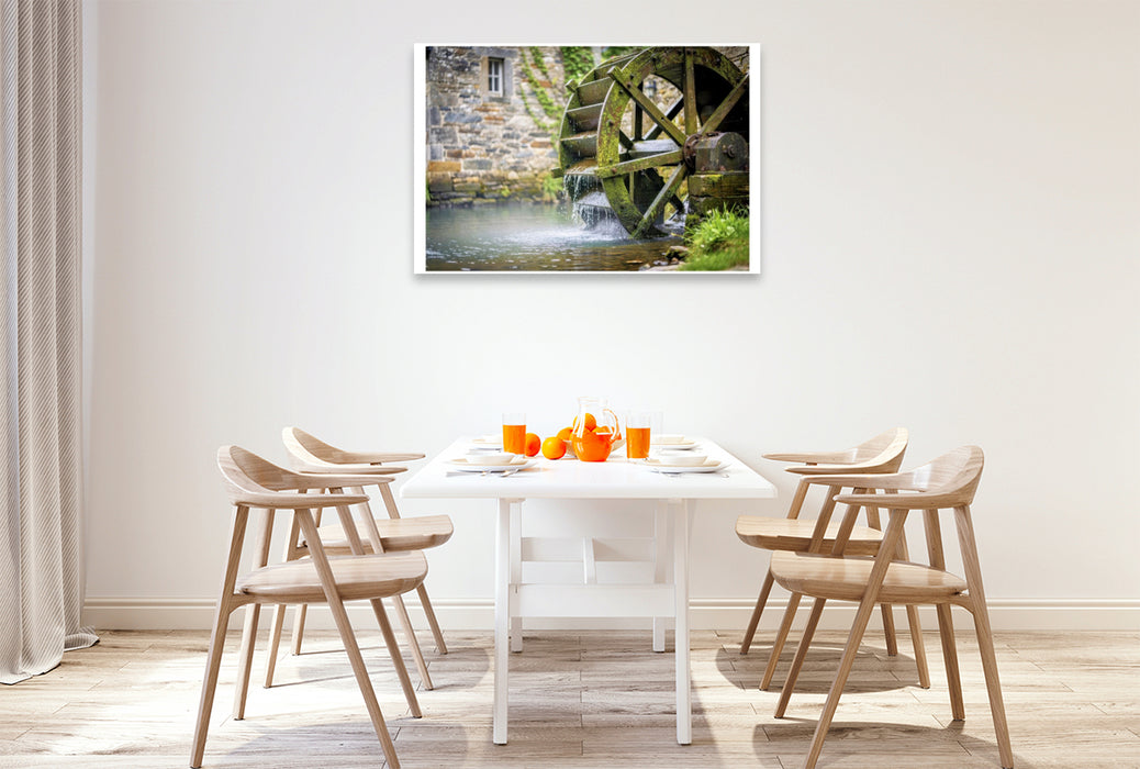 Premium Textil-Leinwand Eintreten, abschalten, staunen.