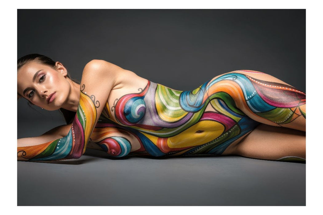 Premium Textil-Leinwand Elegante Körperkunst für einen unvergesslichen Auftritt.