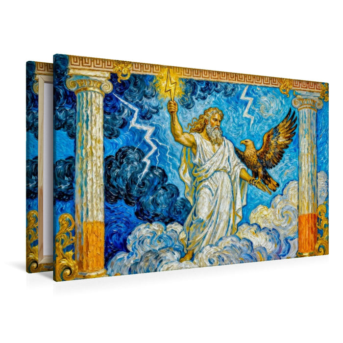 Premium Textil-Leinwand Zeus - Gott des Himmels