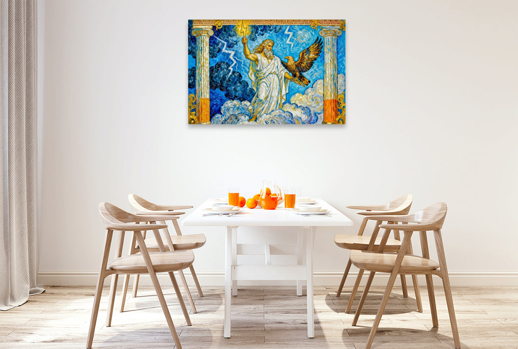 Premium Textil-Leinwand Zeus - Gott des Himmels