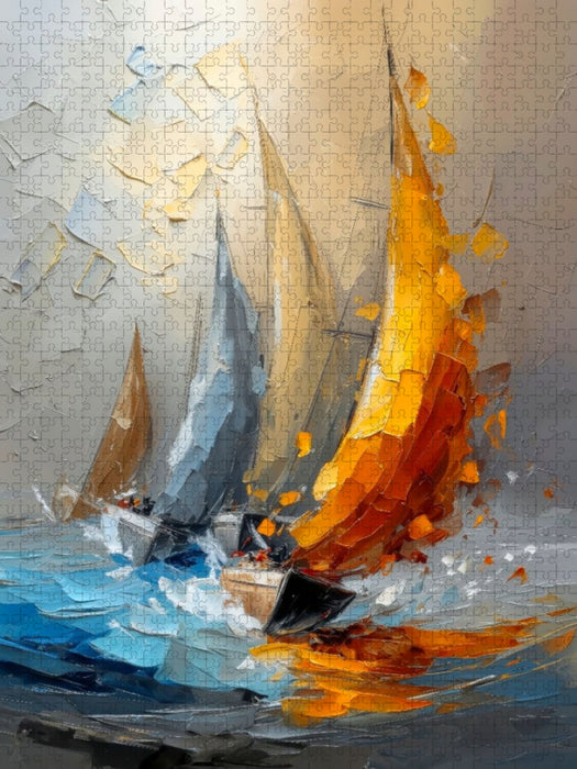 Wind trifft Segel - CALVENDO Foto-Puzzle'