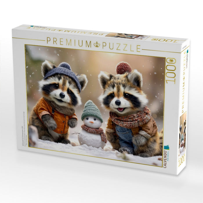 Winterzeit ist Schneemann-Zeit - CALVENDO Foto-Puzzle'