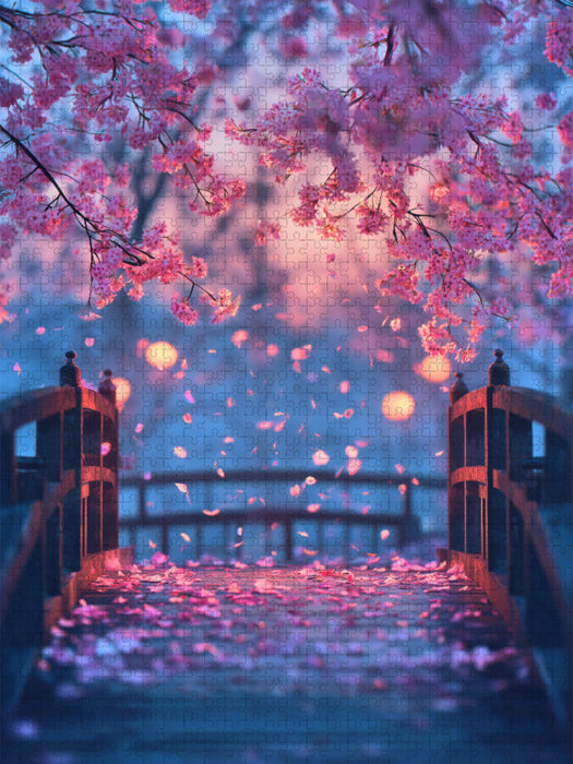 Wo Blüten flüstern und Herzen träumen - CALVENDO Foto-Puzzle'