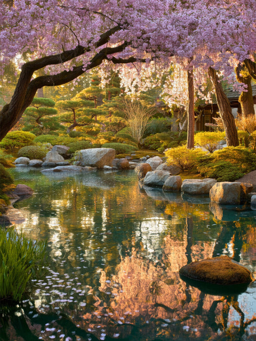 Der Frühling ruht im Herzen des Gartens - CALVENDO Foto-Puzzle'