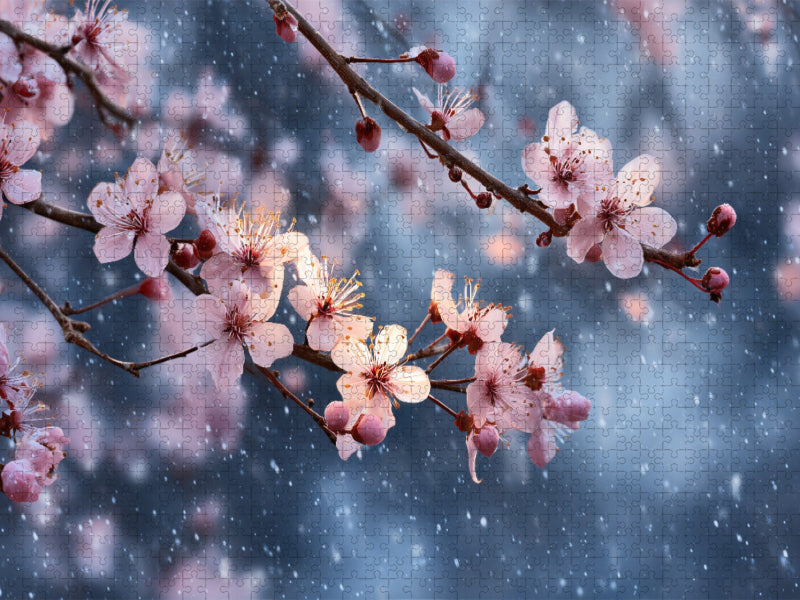 Wenn Stille blüht und Winterträume erwachen - CALVENDO Foto-Puzzle'