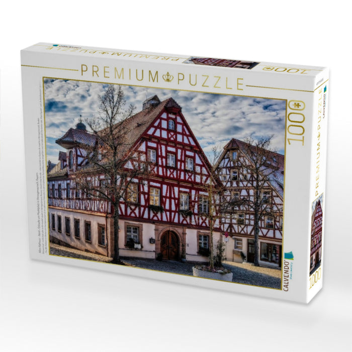Altes Rathaus - Nord-/Ostseite am Marktplatz in Herzogenaurach, Bayern - CALVENDO Foto-Puzzle'
