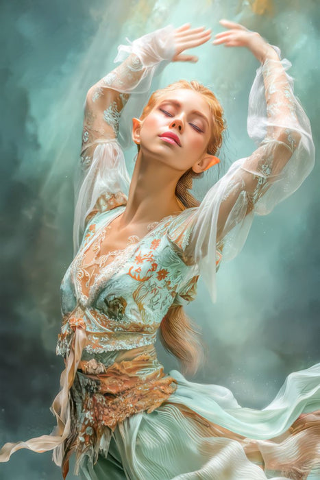 Premium Textil-Leinwand Elfen