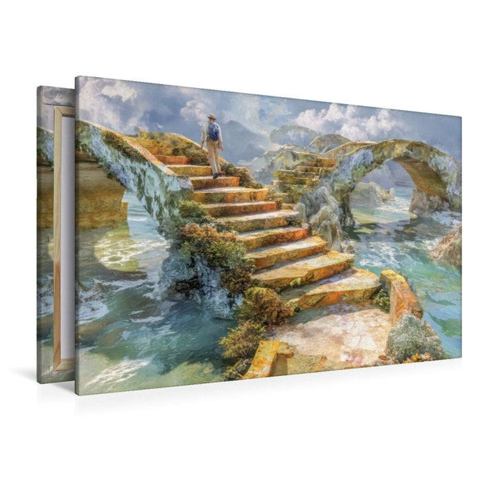 Premium Textil-Leinwand Treppenlabyrinthe