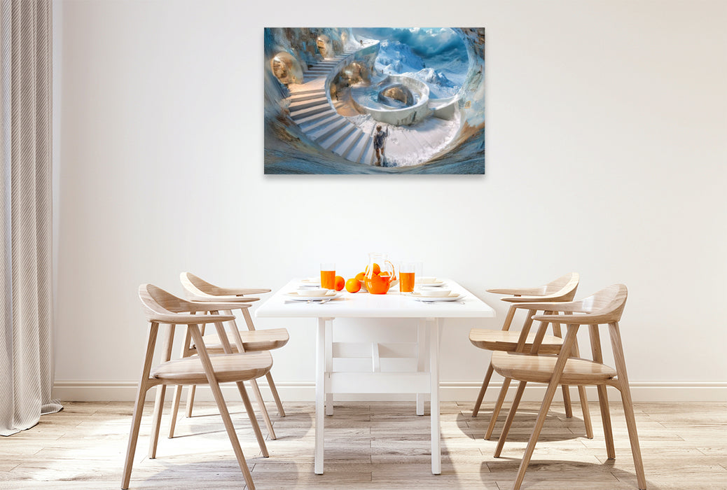 Premium Textil-Leinwand Treppenlabyrinthe