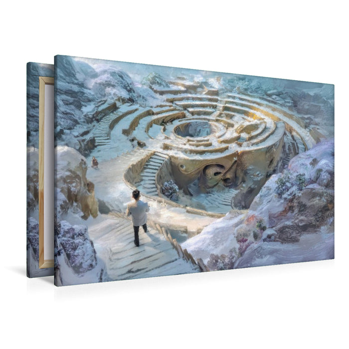 Premium Textil-Leinwand Treppenlabyrinthe