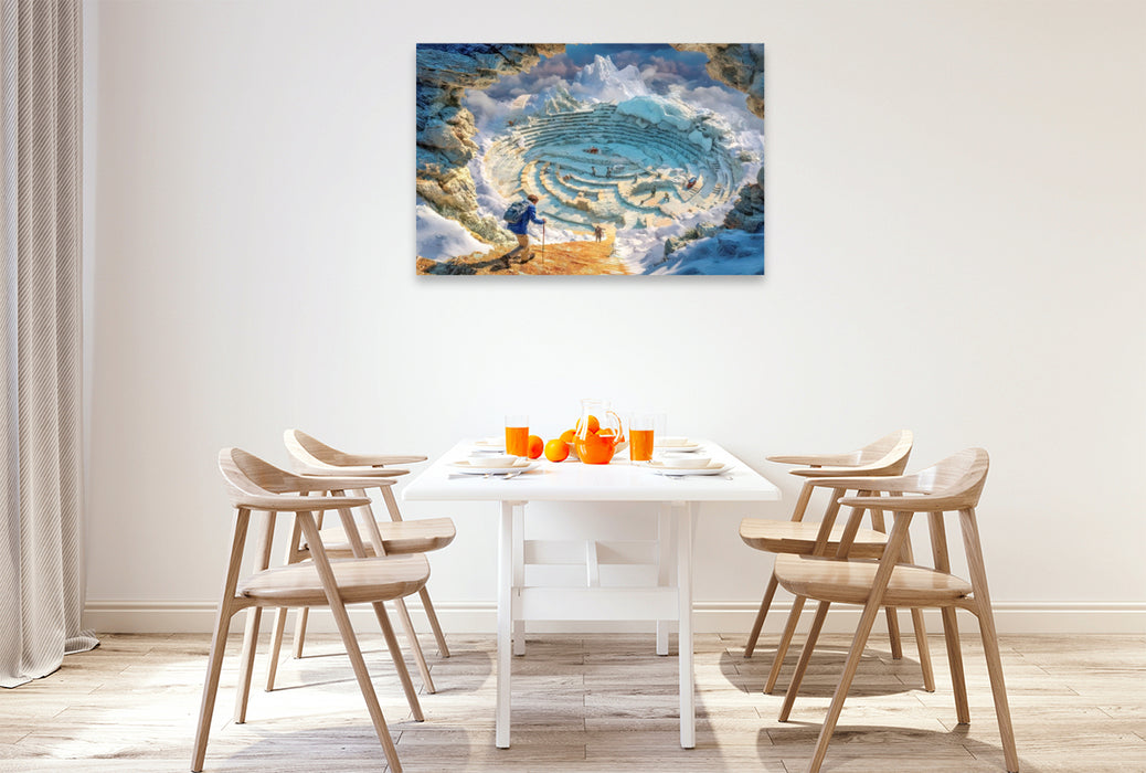 Premium Textil-Leinwand Treppenlabyrinthe