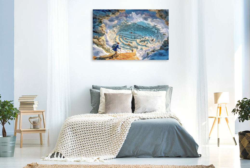 Premium Textil-Leinwand Treppenlabyrinthe