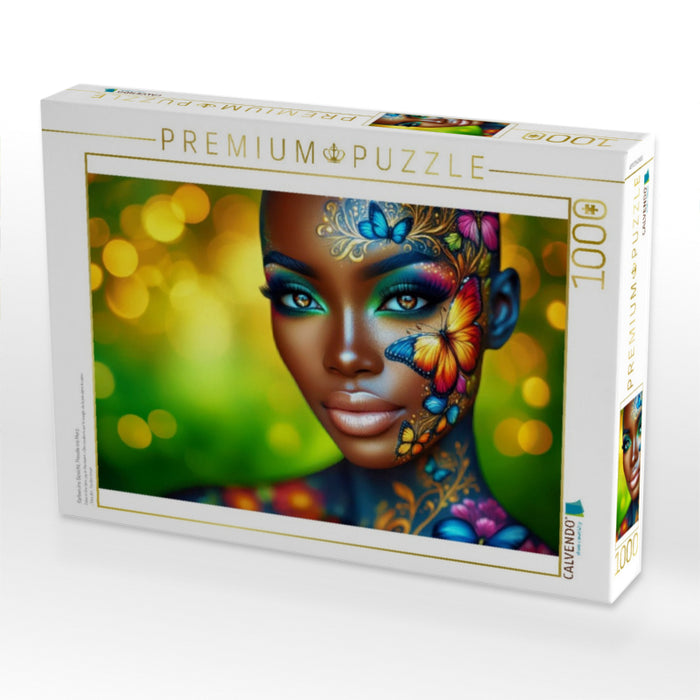 Farben ins Gesicht, Freude ins Herz. - CALVENDO Foto-Puzzle'