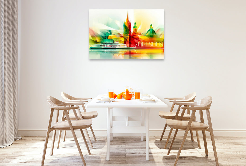 Premium Textil-Leinwand Dresden