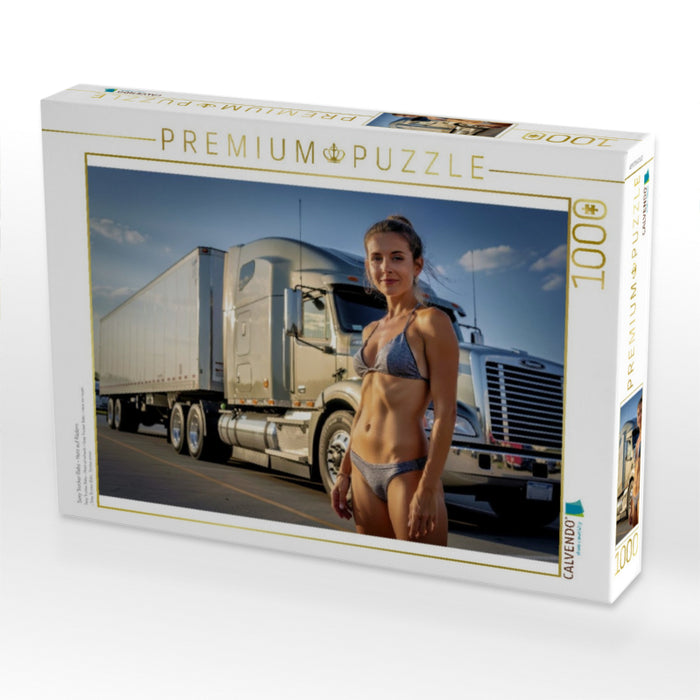 Sexy Trucker Babs – Herz auf Rädern. - CALVENDO Foto-Puzzle'