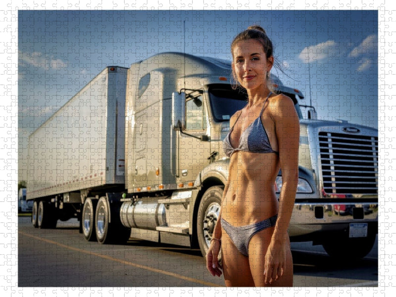 Sexy Trucker Babs – Herz auf Rädern. - CALVENDO Foto-Puzzle'