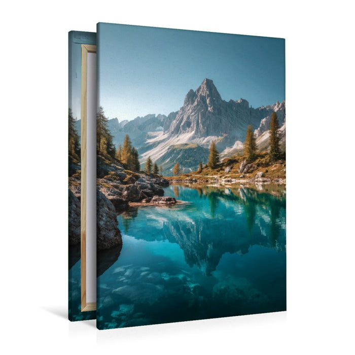 Premium Textil-Leinwand Wasser und Himmel verschmelzen zu einem Spiegel innerer Klarheit.