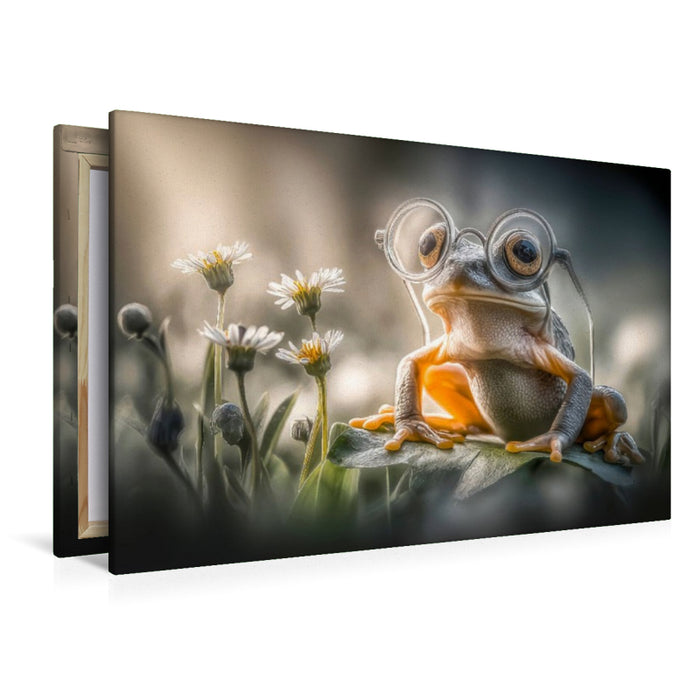 Premium Textil-Leinwand Ein Frosch