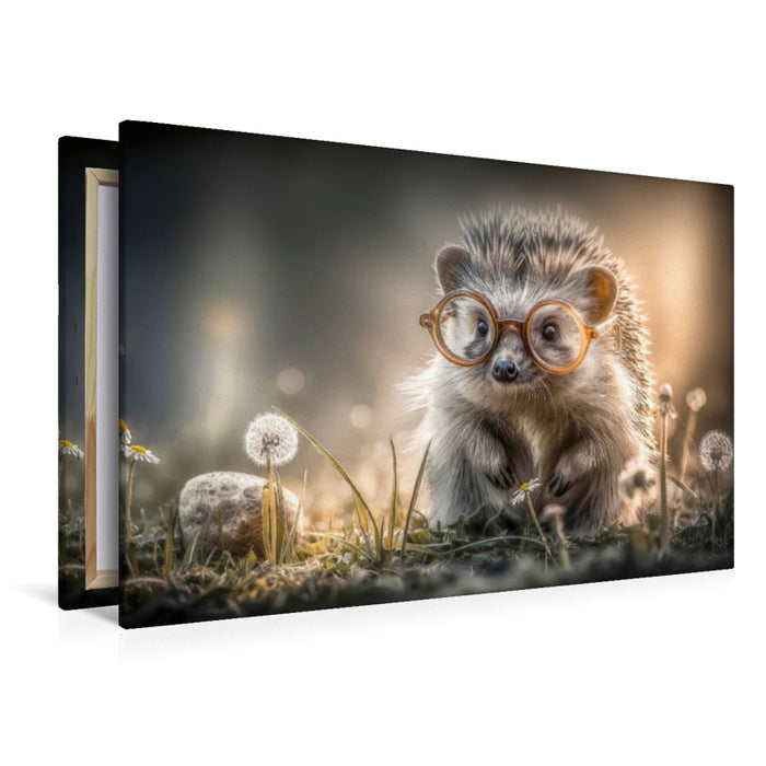 Premium Textil-Leinwand Ein Igel