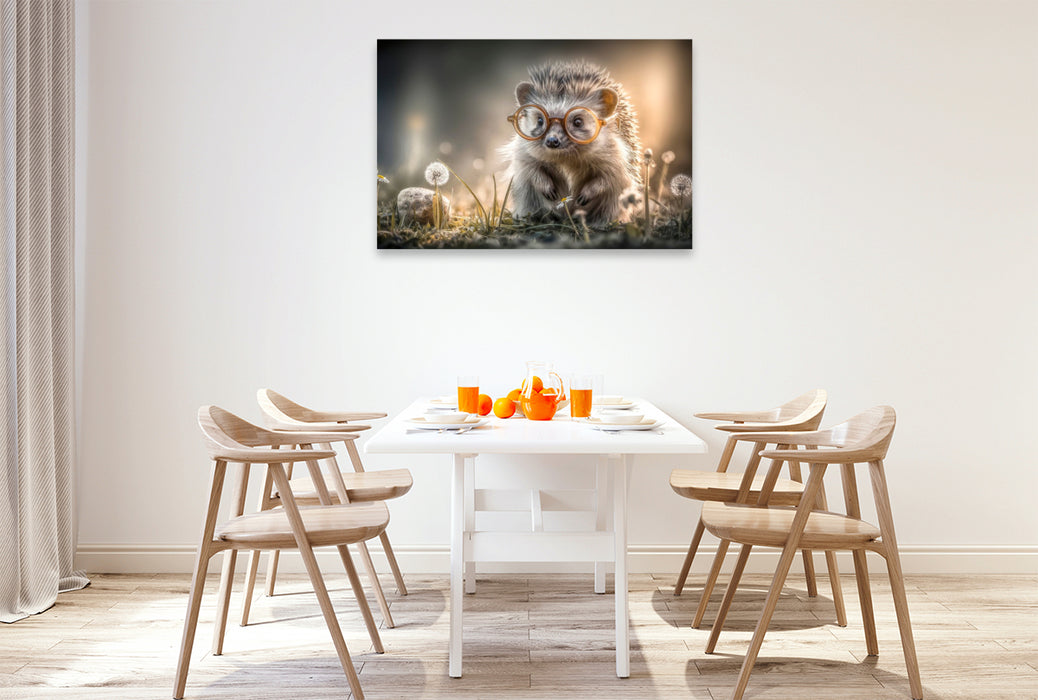 Premium Textil-Leinwand Ein Igel
