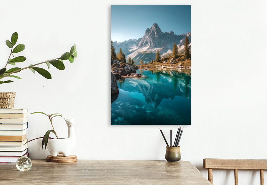 Premium Textil-Leinwand Wasser und Himmel verschmelzen zu einem Spiegel innerer Klarheit.