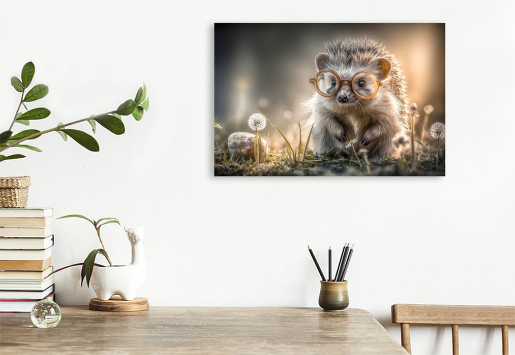 Premium Textil-Leinwand Ein Igel