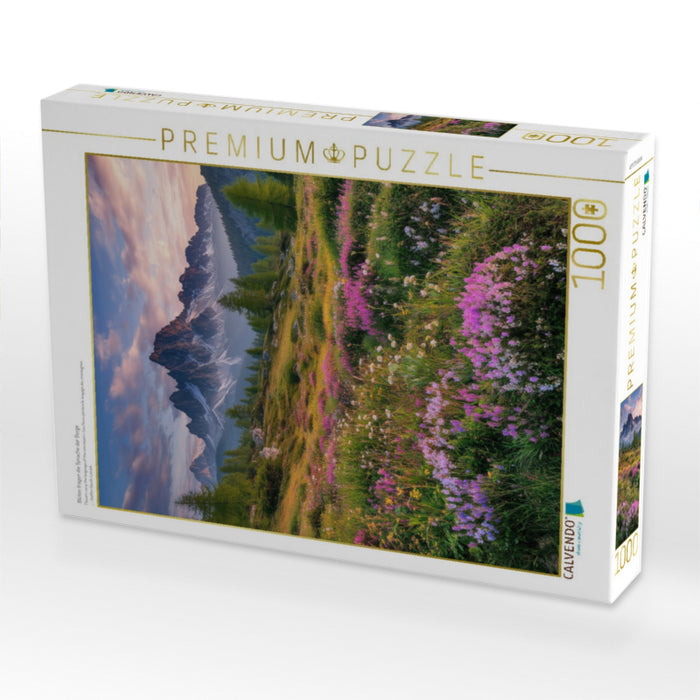 Blüten tragen die Sprache der Berge - CALVENDO Foto-Puzzle'