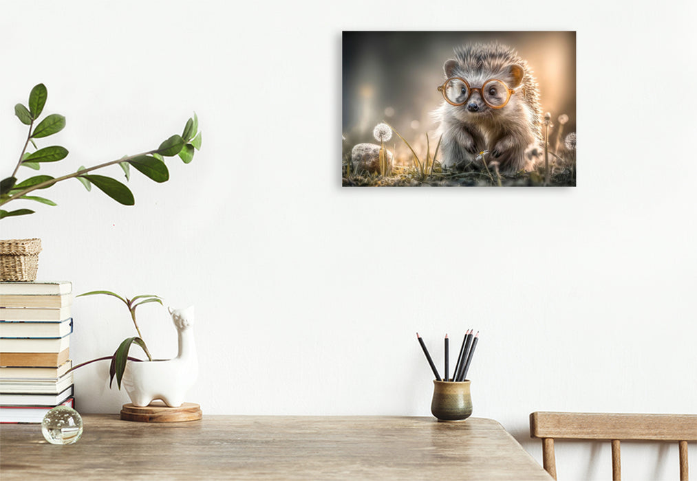 Premium Textil-Leinwand Ein Igel