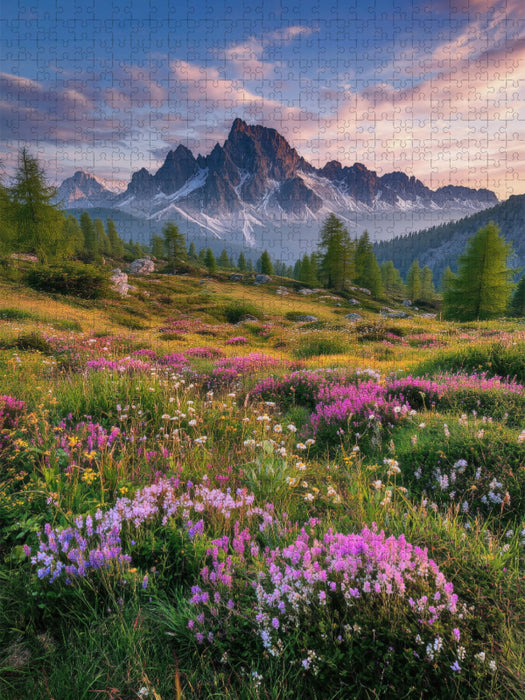 Blüten tragen die Sprache der Berge - CALVENDO Foto-Puzzle'