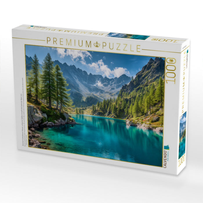 Zwischen türkisblauem Wasser und grüne Wälder erwacht die Seele der Alpen neu - CALVENDO Foto-Puzzle'