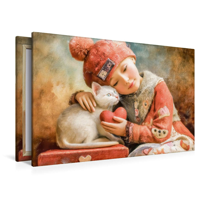 Premium Textil-Leinwand Herzpoesie