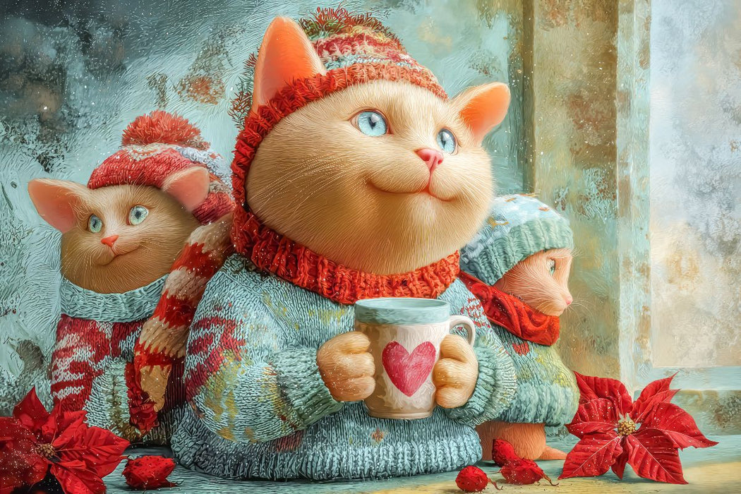 Premium Textil-Leinwand Herzpoesie