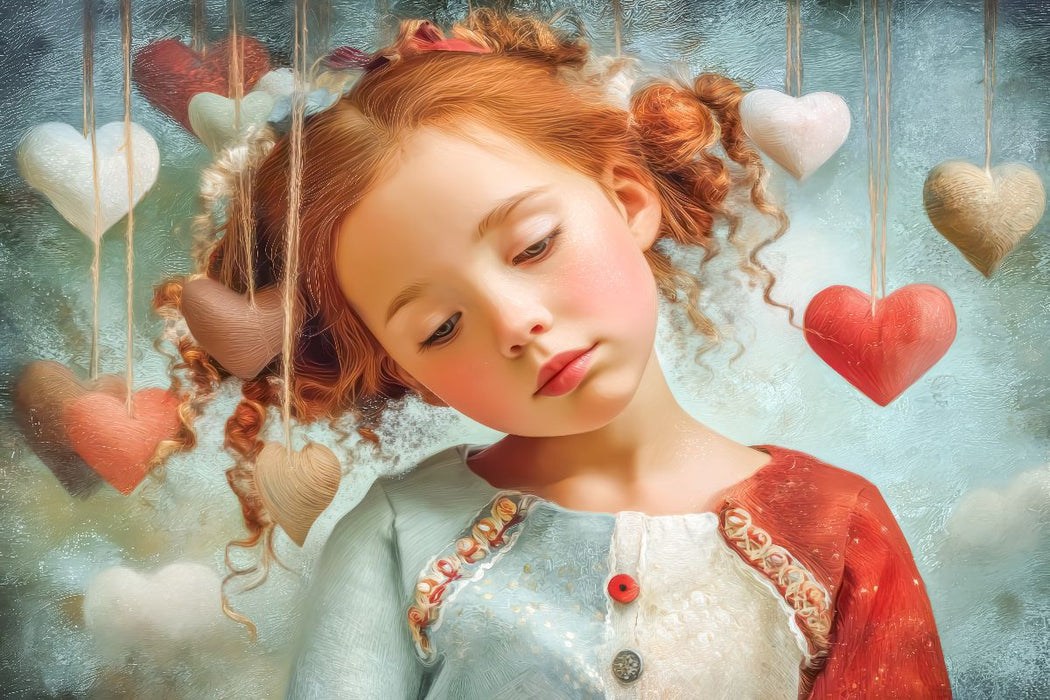 Premium Textil-Leinwand Herzpoesie