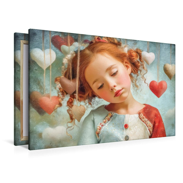 Premium Textil-Leinwand Herzpoesie