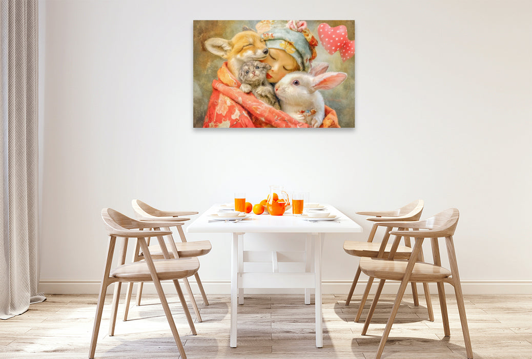 Premium Textil-Leinwand Herzpoesie