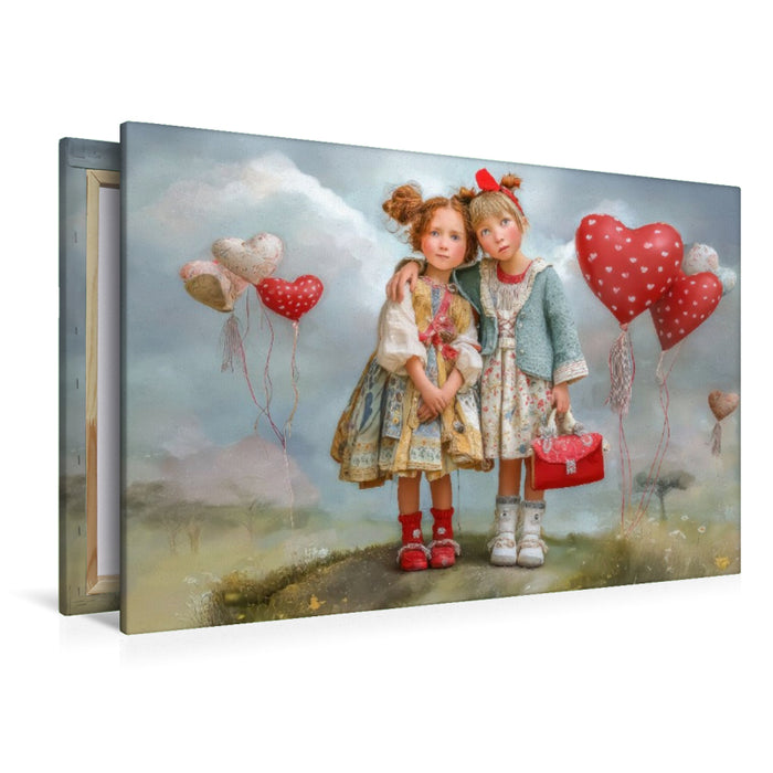 Premium Textil-Leinwand Herzpoesie