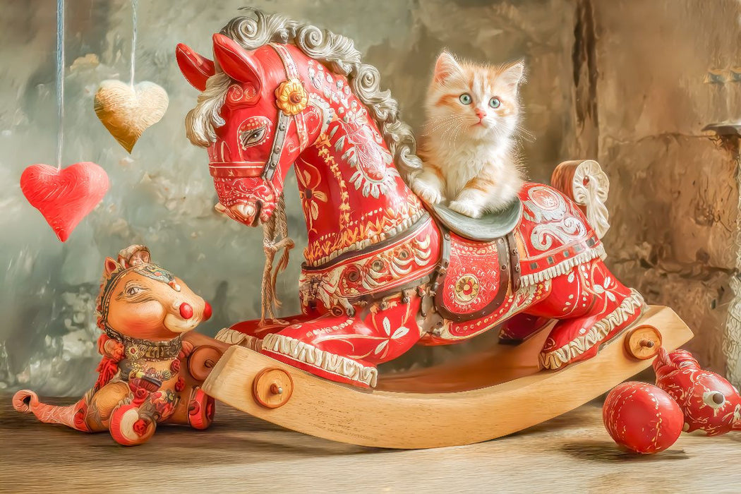 Premium Textil-Leinwand Herzpoesie